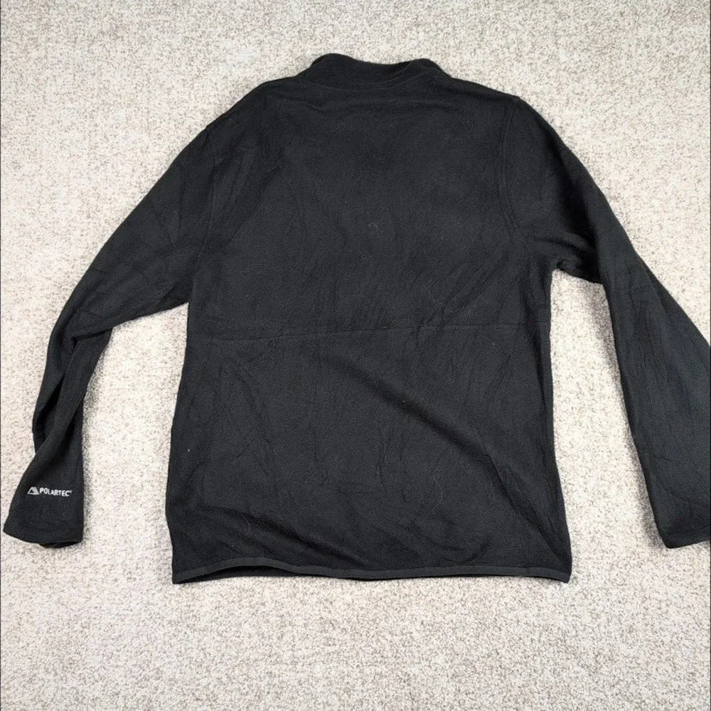 The North Face Mens Circular Design Polartec Quarter Zip Fleece Pullover Black L